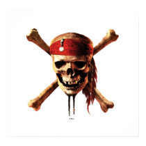 Pirates of the Caribbean skull torches Logo Disney posters