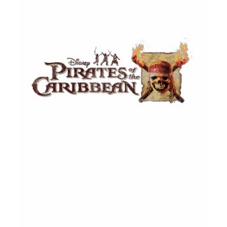 Pirates of the Caribbean Skull torches Logo Disney shirt