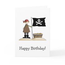 Pirates · Pirate, Flag & Treasure Greeting Card