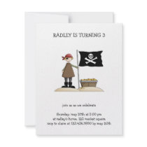Pirates · Pirate, Flag & Treasure Personalized Invitation