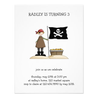 Pirates Pirate Flag Treasure Personalized Invitation Pirates Pirate Flag Treasure Personalized Invitation