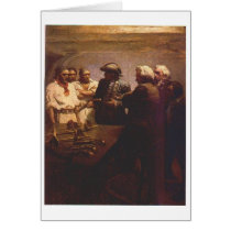 Pirates Preparing for Mutiny Greeting Cards