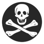 Pirates Round Sticker