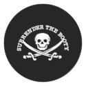 Pirates Surrender Booty Black stickers