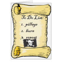 Pirate's To Do List cards by JustJokingGifts Pirate's To Do List cards
