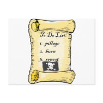 Pirate's To Do List postcards
