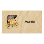 Pirate's Treasure Chest on Crinkle Paper Business Card Templates