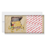 Pirate's Treasure Chest on Crinkle Paper Photo Greeting Card