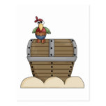 Pirates · Treasure Chest & Parrot Post Cards