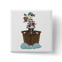 Pirates · Two Pirates in a Boat Pinback Button