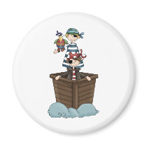 Pirates · Two Pirates in a Boat Refrigerator Magnets
