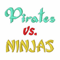 Pirates vs. Ninjas embroidered shirts
