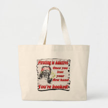 pirating is adictive canvas bag