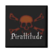 Pirattitude Blood Jolly Roger magnets by JaZilla Pirattitude Blood Jolly Roger magnets