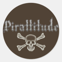 Pirattitude Bone Jolly Roger Sticker