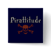 Pirattitude Dark Blue Pin buttons by JaZilla Pirattitude Dark Blue Pin buttons
