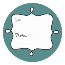 Pirouette Gift Tag Round Stickers