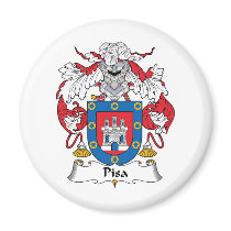 Pisa Family Crest magnets by coatsofarms Pisa Family Crest magnets