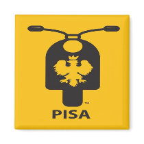Pisa Scooter Magnet by intlscooterclub Pisa Scooter Magnet