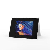 Piscean Moon - Mermaid Goddess Greeting Card