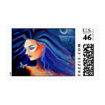Piscean Moon - Mermaid Goddess US stamps