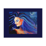 Pisces Art Postcard - 'Piscean Moon'