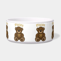 Pisces Astrology Teddy Bear Pet Bowl pet bowls