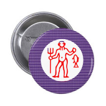 PISCES Astrology Zodiac Symbol Button