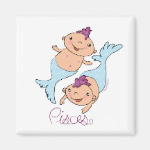 Pisces Babies Fridge Magnets