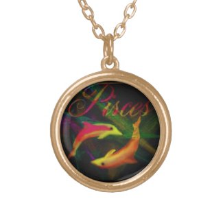 PISCES, BEAUTIFUL NECKLACE ON GOLD CHAIN