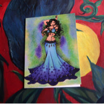 Pisces Belly Dancer Art cards by LacyChenault Pisces Belly Dancer Art cards
