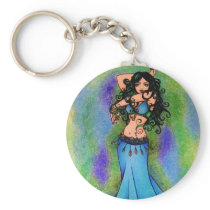 Pisces Belly Dancer Art keychains by LacyChenault Pisces Belly Dancer Art keychains