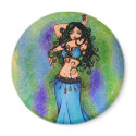 Pisces Belly Dancer Art magnets