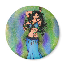 Pisces Belly Dancer Art magnets