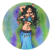 Pisces Belly Dancer Art stickers
