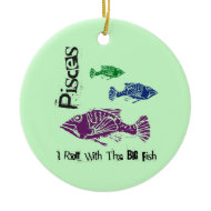 Pisces Big Fish Birthday Ornament ornament