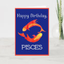 'Pisces' Birthday Card card