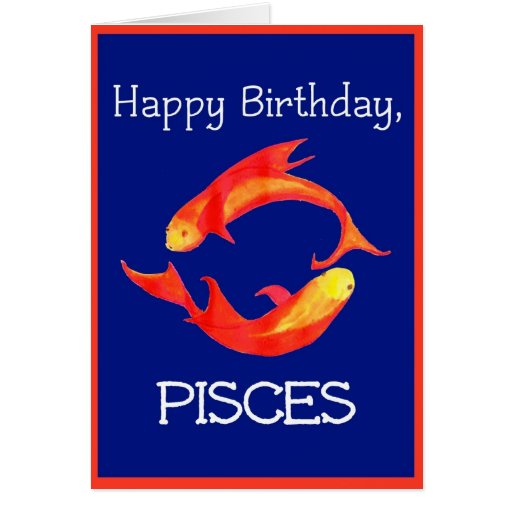 'Pisces' Birthday Card Zazzle