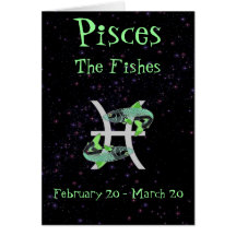 Pisces Birthday Card