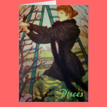 "Pisces" Blank Astrology Sign Card