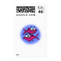 pisces cartoon stamps