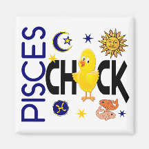 Pisces Chick 1 Fridge Magnets