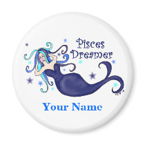 Pisces Dreamer Customizable Magnet by Victoreeah Pisces Dreamer Customizable Magnet