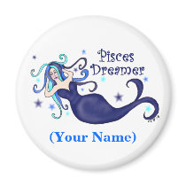 Pisces Dreamer Customizable Magnet by Victoreeah Pisces Dreamer Customizable Magnet