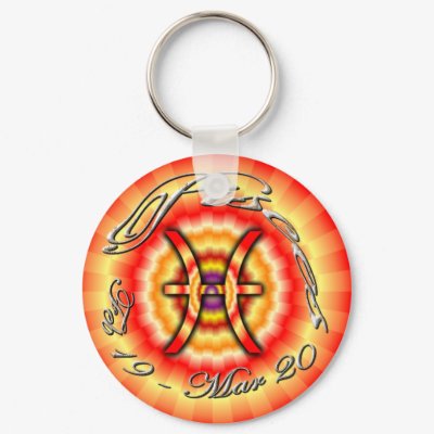 PISCES Feb 19 - Mar 20 Key Chain by zodiacKeychains
