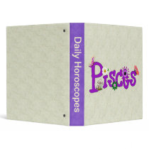 Pisces Flowers Vinyl Binder