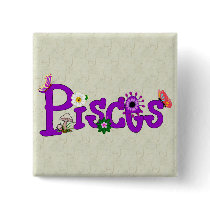Pisces Flowers Pin