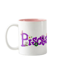 Pisces Flowers Coffee Mug