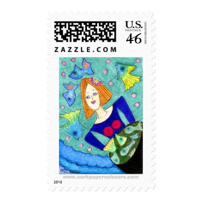 Pisces Friend II Postage by PennyCork