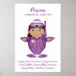 Pisces - Girl Horoscope Poster
